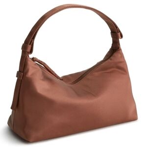 Vera Bradley Roxbury Crescent Shoulder Bag In Nylon Cinnamon